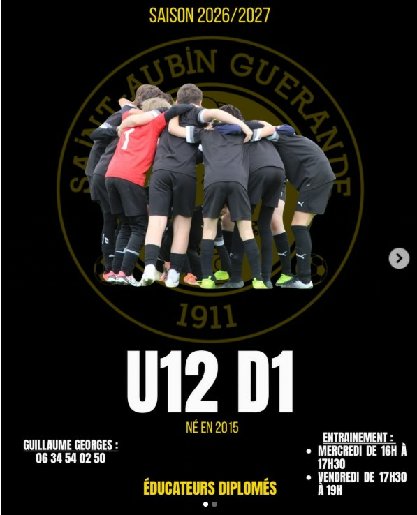 U12 et U14 en D1 pour 2026-2027