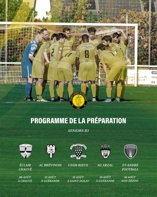 Senior A - Matchs de préparation - Saison 2026-20277