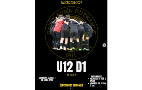 U12 et U14 en D1 pour 2026-2027